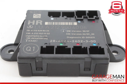 08-18 Mercedes GLK350 C250 C300 CLS550 Rear Right Side Door Control Module Unit