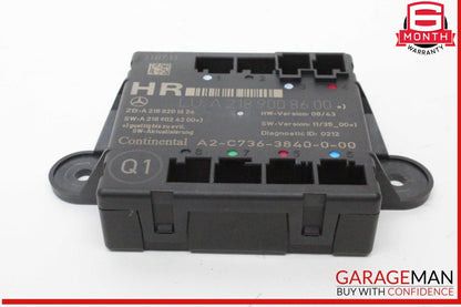 08-18 Mercedes W212 E350 C300 CLS550 Rear Right Side Door Control Module OEM