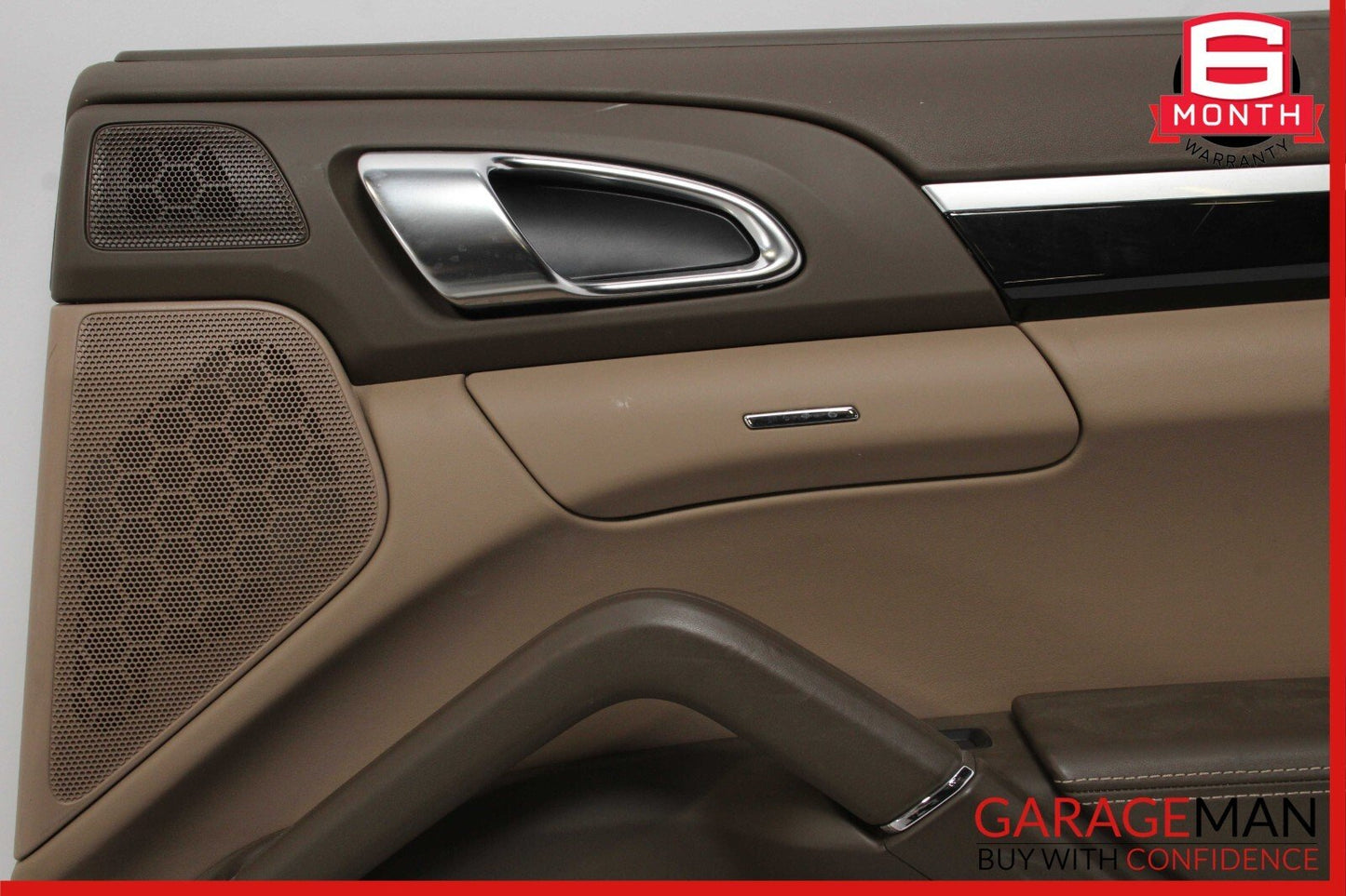 11-17 Porsche Cayenne 958 Rear Right Side Interior Door Panel Assembly Brown OEM