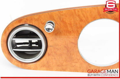 03-12 Bentley Continental GTC Dash Speedometer Trim Bezel w/ AC A/C Air Vent OEM