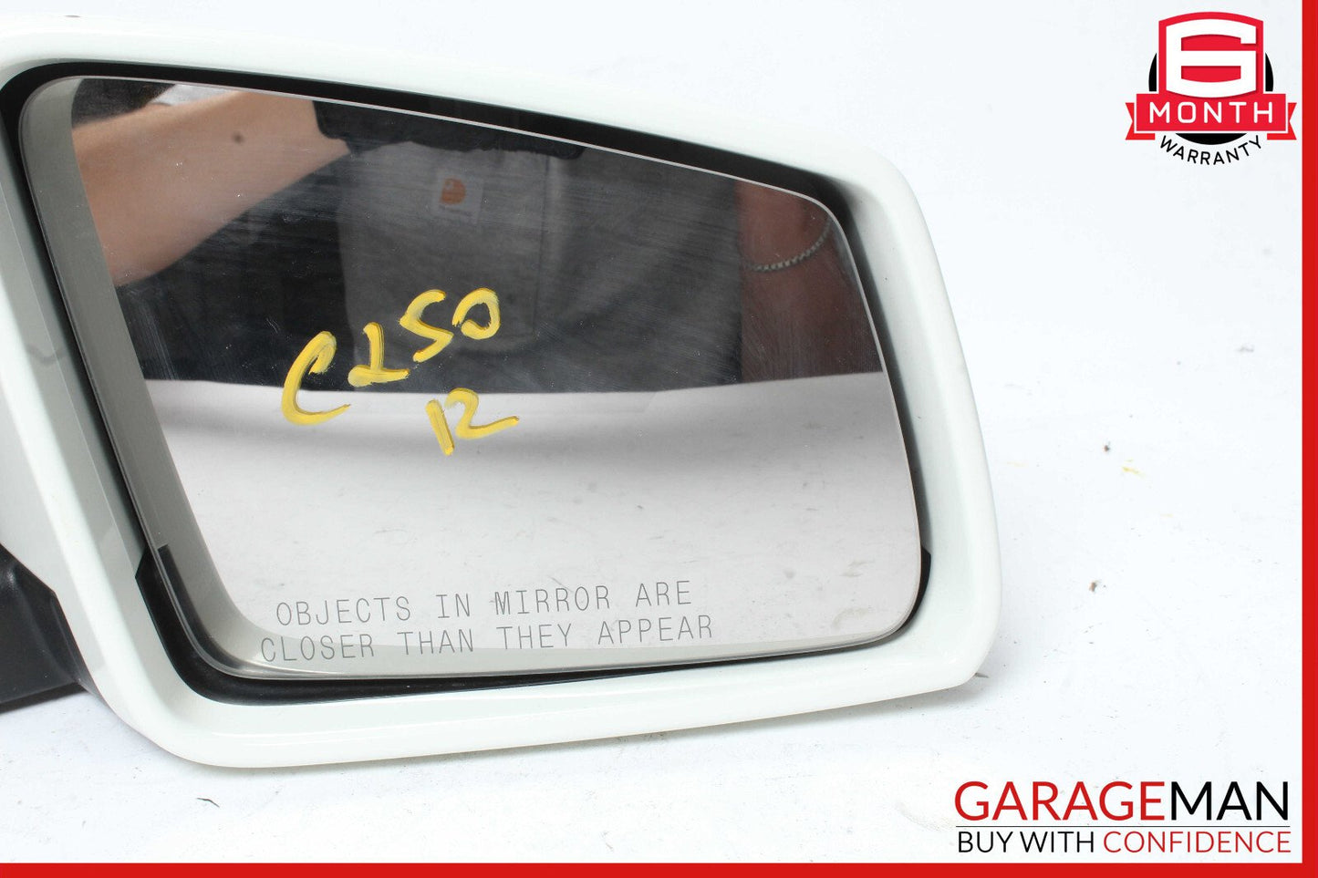 12-14 Mercedes W204 C250 C350 Right Side Rear View Door Mirror White OEM
