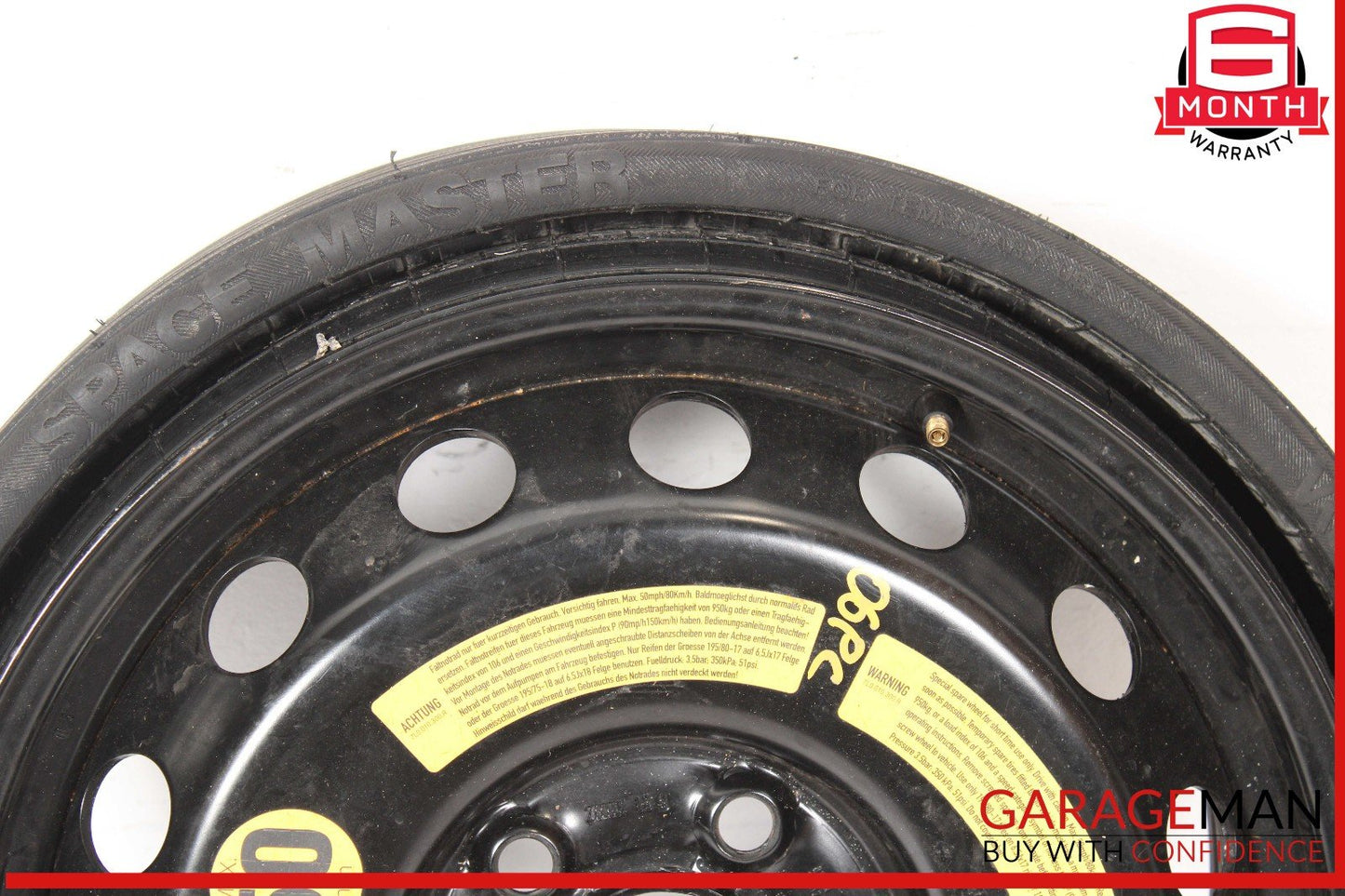 07-15 Audi Q7 Emergency Spare Wheel Rim Tire 6.5 x 18 H2 ET53 OEM