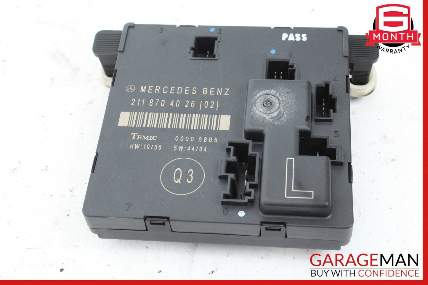 03-09 Mercedes W211 E350 E63 AMG Rear Left Driver Side Door Control Module Unit