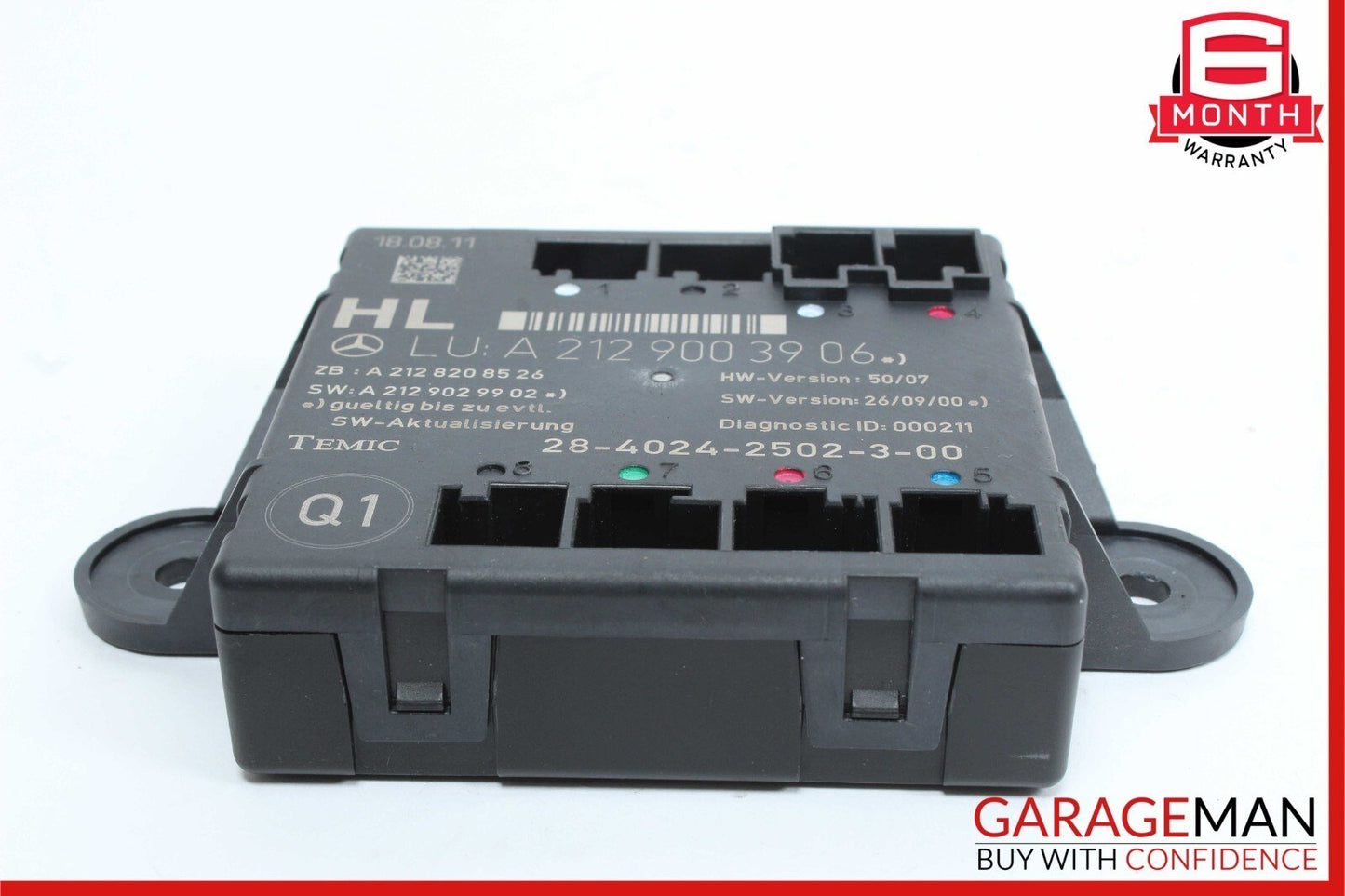 08-14 Mercedes W204 C250 C300 Rear Left Side Door Control Module Unit