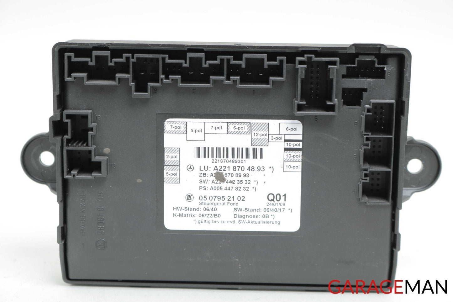 07-09 Mercedes W221 S550 S63 AMG Rear Right or Left Side Door Control Module OEM