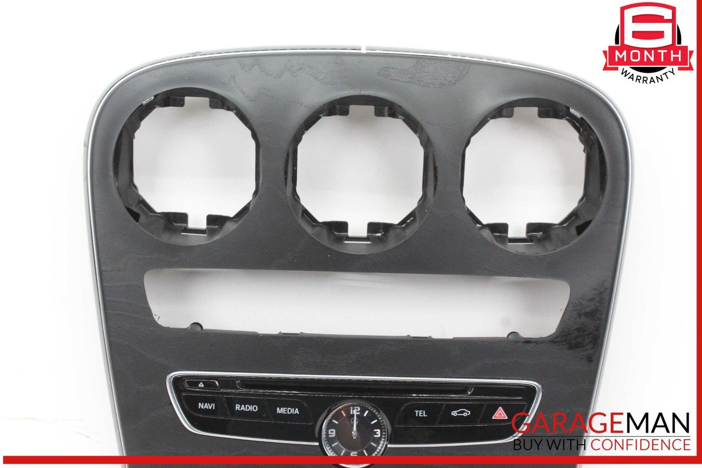 15-18 Mercedes W205 C300 Center Console Trim Bezel w/ Control Switch & Clock OEM