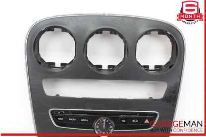 15-18 Mercedes W205 C300 Center Console Trim Bezel w/ Control Switch & Clock OEM