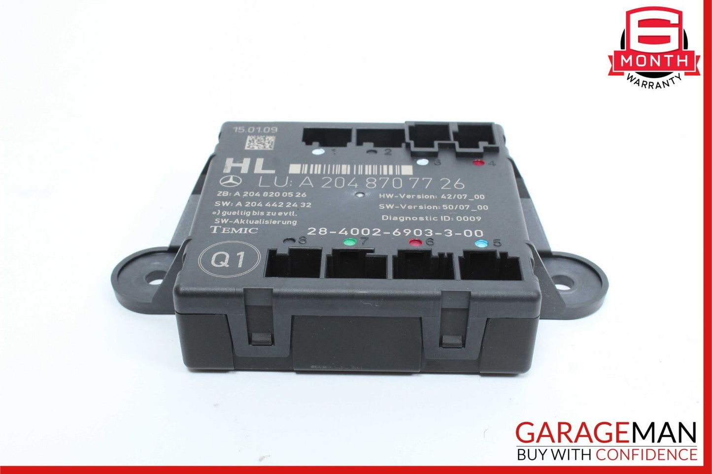 09-12 Mercedes X204 GLK350 C350 Rear Left Side Door Control Module Unit OEM