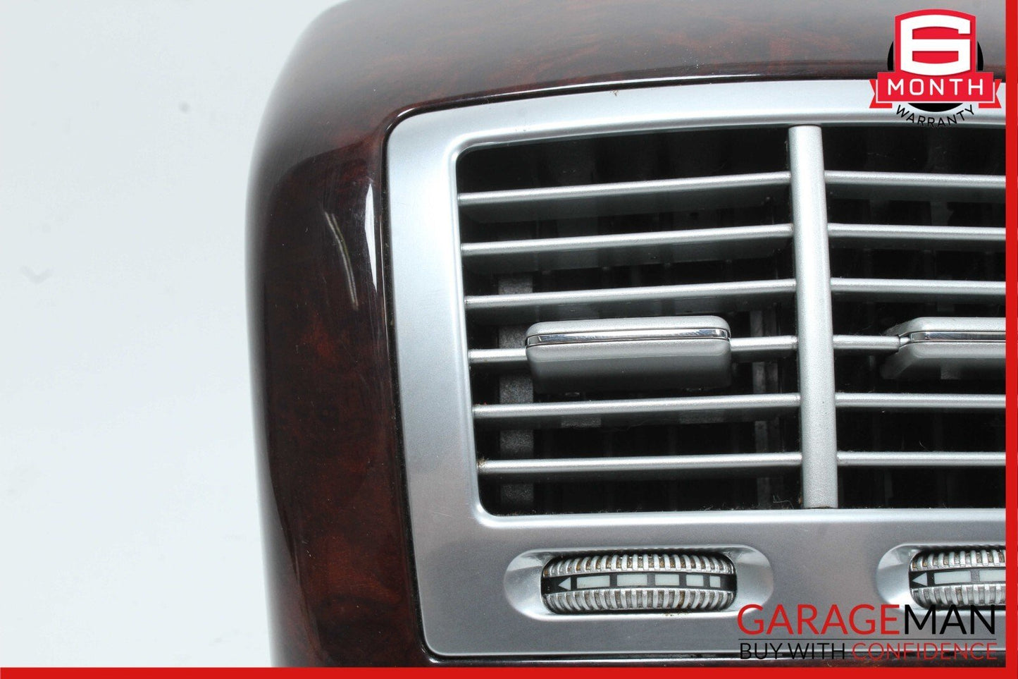 07-13 Mercedes W221 S550 S600 Rear Center Console AC A/C Air Vent Trim Wood OEM