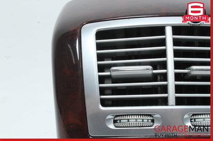 07-13 Mercedes W221 S550 S600 Rear Center Console AC A/C Air Vent Trim Wood OEM