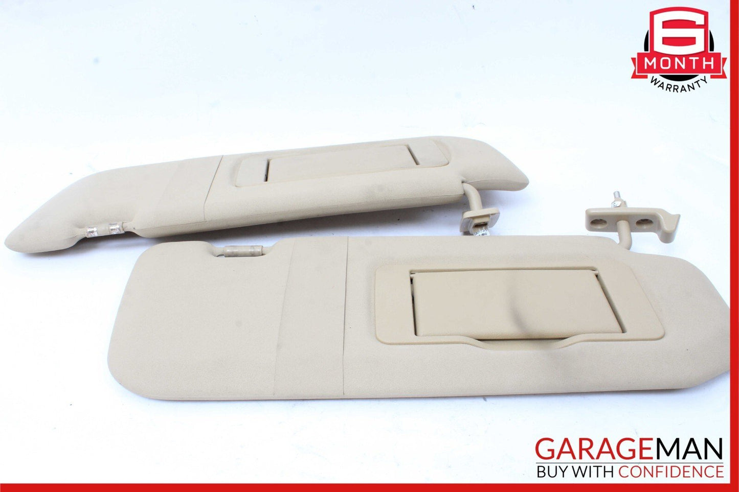 06-08 Mercedes W251 R350 Front Left & Right Sun Visor Sunvisor Shade Set Brown