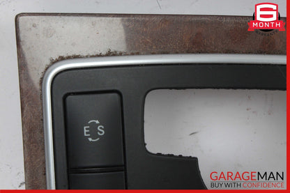 10-13 Mercedes W212 E350 E400 E550 Center Console Switch Trim Cover Bezel Wood