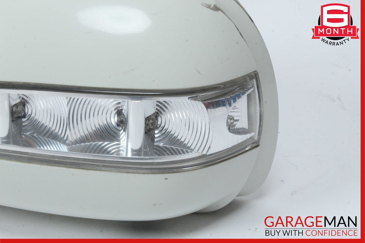 06-10 Mercedes W251 R350 Front Left Side Mirror Door Rear View Calcite White