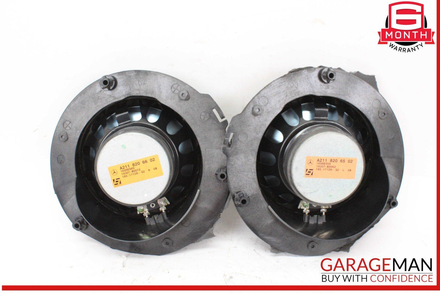07-09 Mercedes W211 E350 Front Left & Right Door Audio Sound Speakers Set of 2