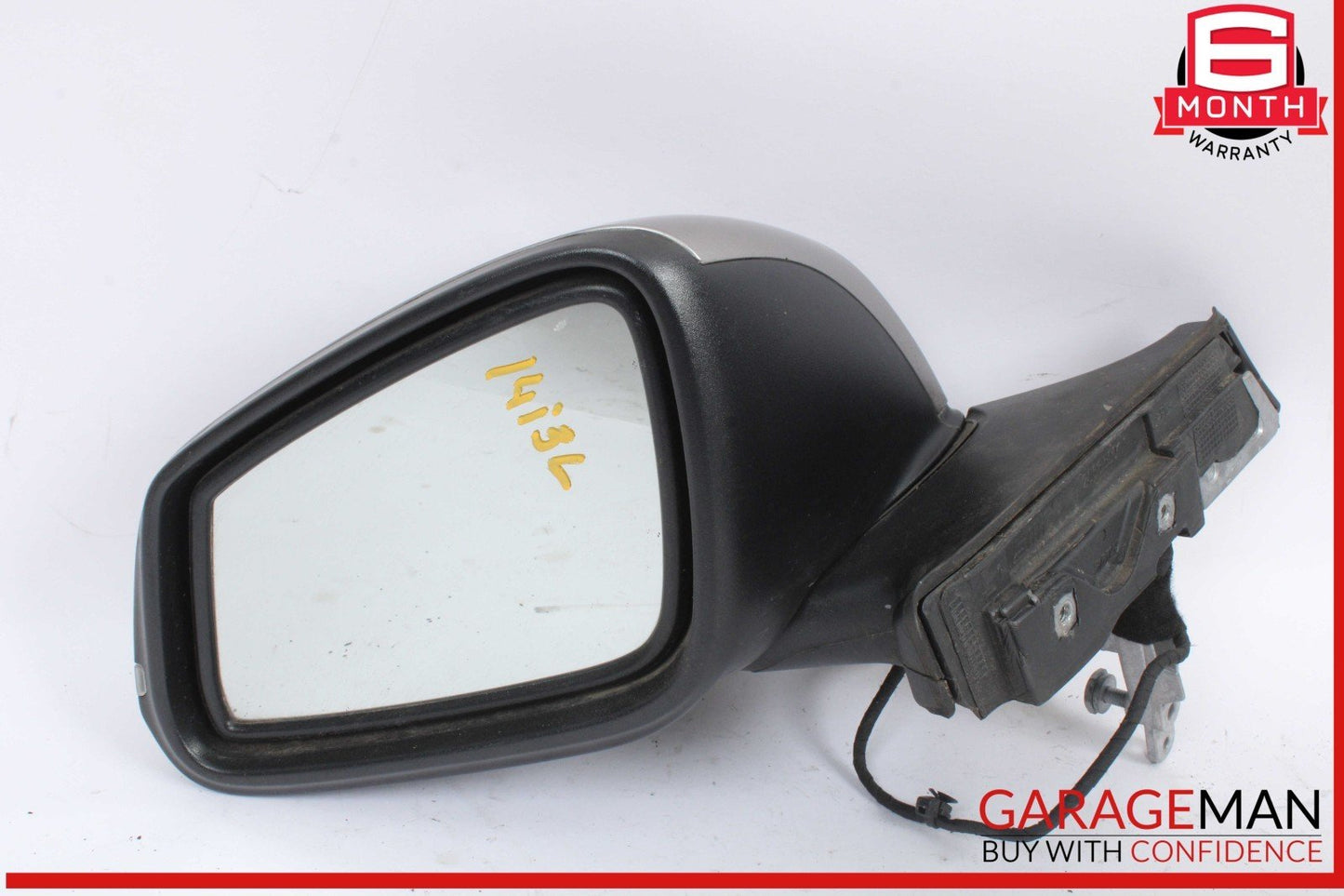14-21 BMW i3 I01 Hybrid Front Left Side Door Rear View Mirror Heated Gray OEM