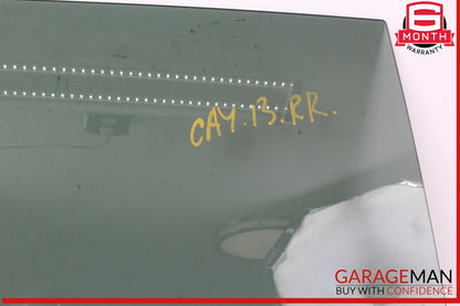 11-18 Porsche Cayenne 958 Rear Right Passenger Side Door Window Glass OEM