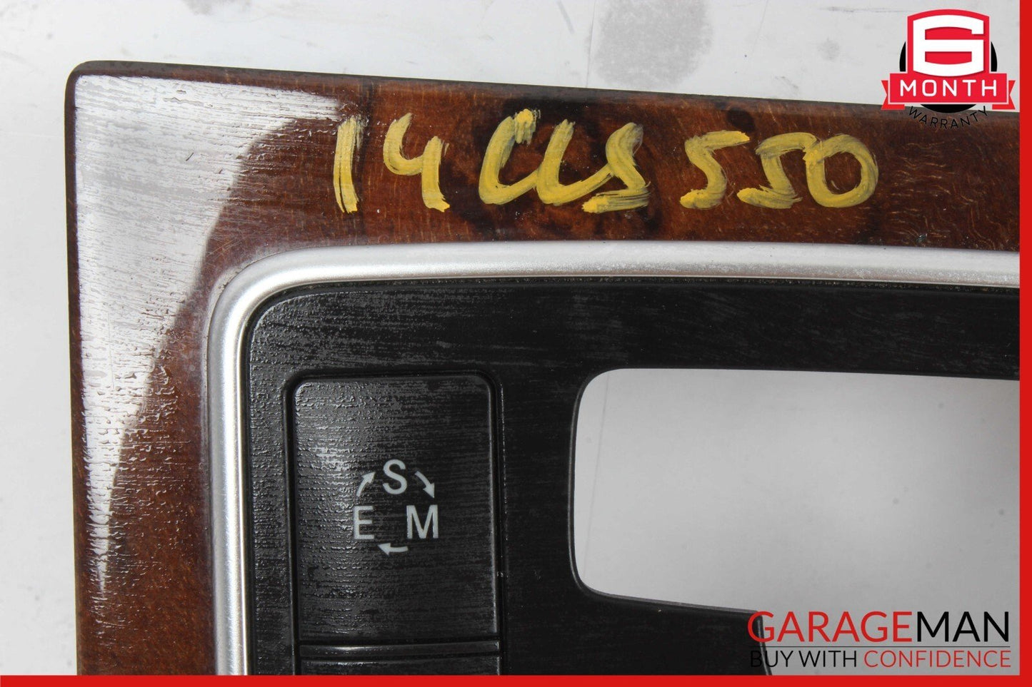 12-14 Mercedes W218 CLS500 Center Console Switch Trim Bezel Cover Wood OEM