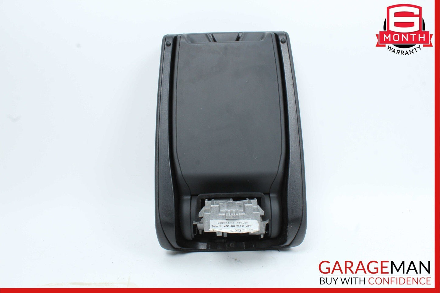 12-18 Audi A7 Center Console Armrest Arm Rest Pad Cover Leather Black OEM