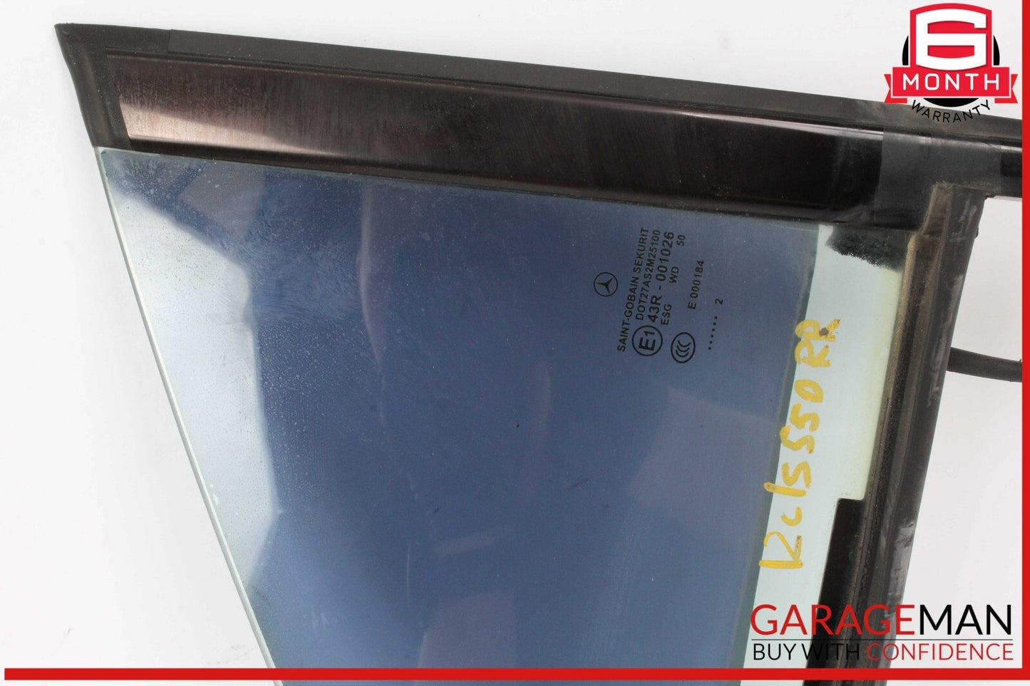 12-18 Mercedes W218 CLS550 Rear Right Side Quarter Door Window Auto Glass OEM