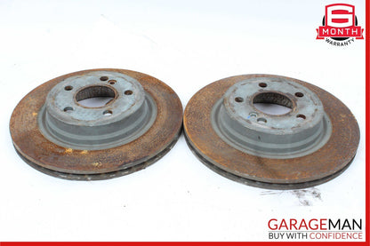 08-14 Mercedes W204 C250 C350 Rear Right & Left Brake Rotor Disc Set of 2 Solid