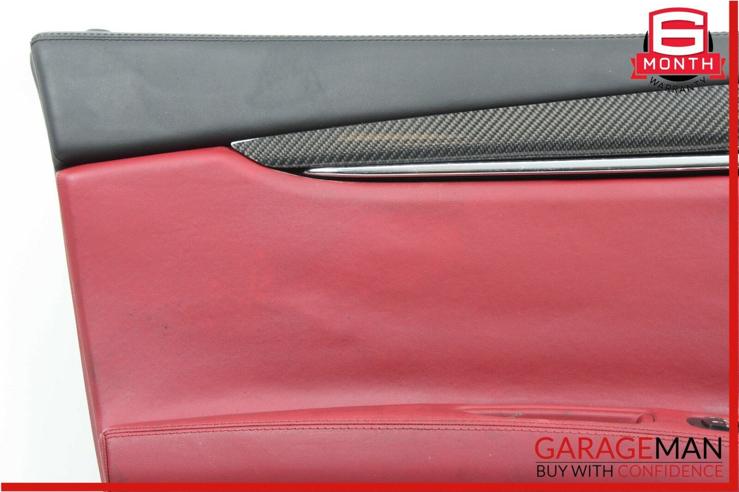 14-18 Maserati Quattroporte Front Left Driver Side Interior Door Panel Red