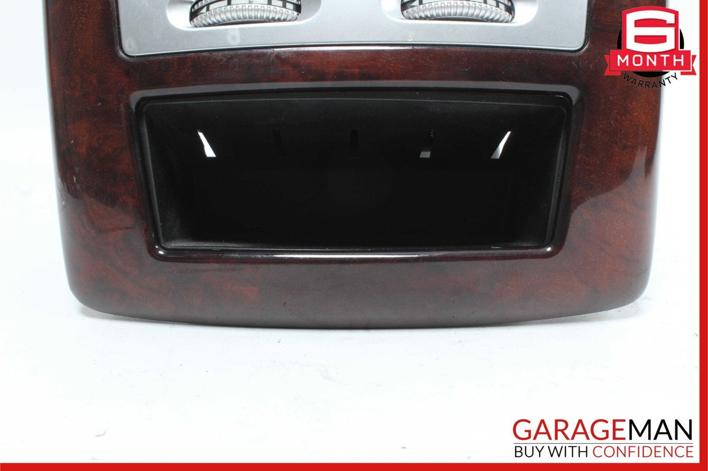 07-13 Mercedes W221 S550 Rear Center Console AC A/C Air Vent Trim Bezel Wood OEM