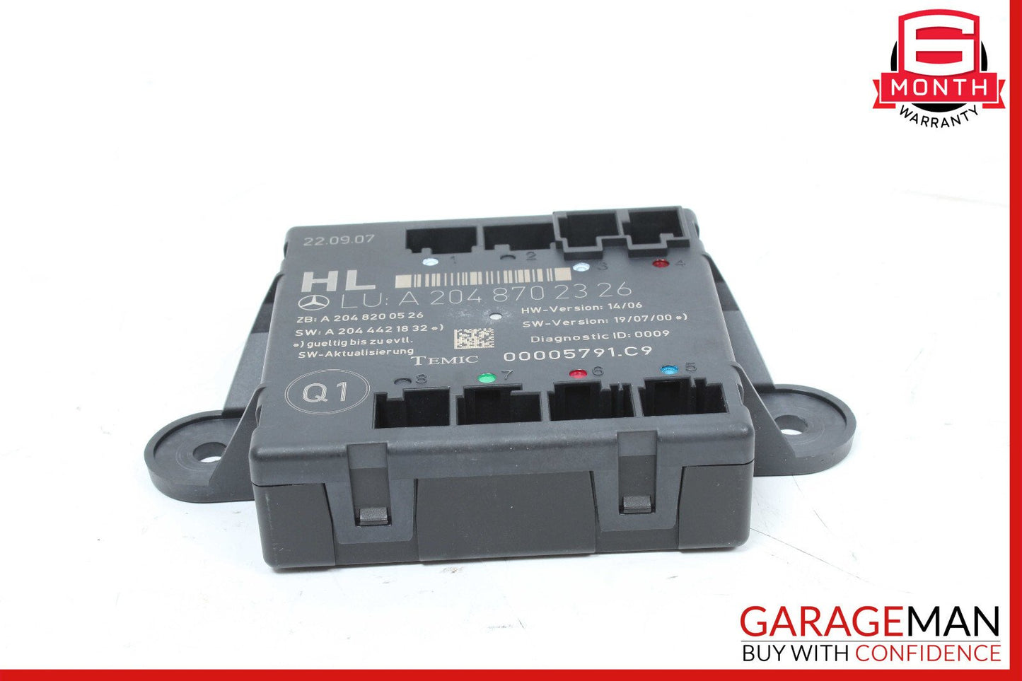 08-18 Mercedes W204 C300 CLS550 GLK350 Rear Left Side Door Control Module OEM