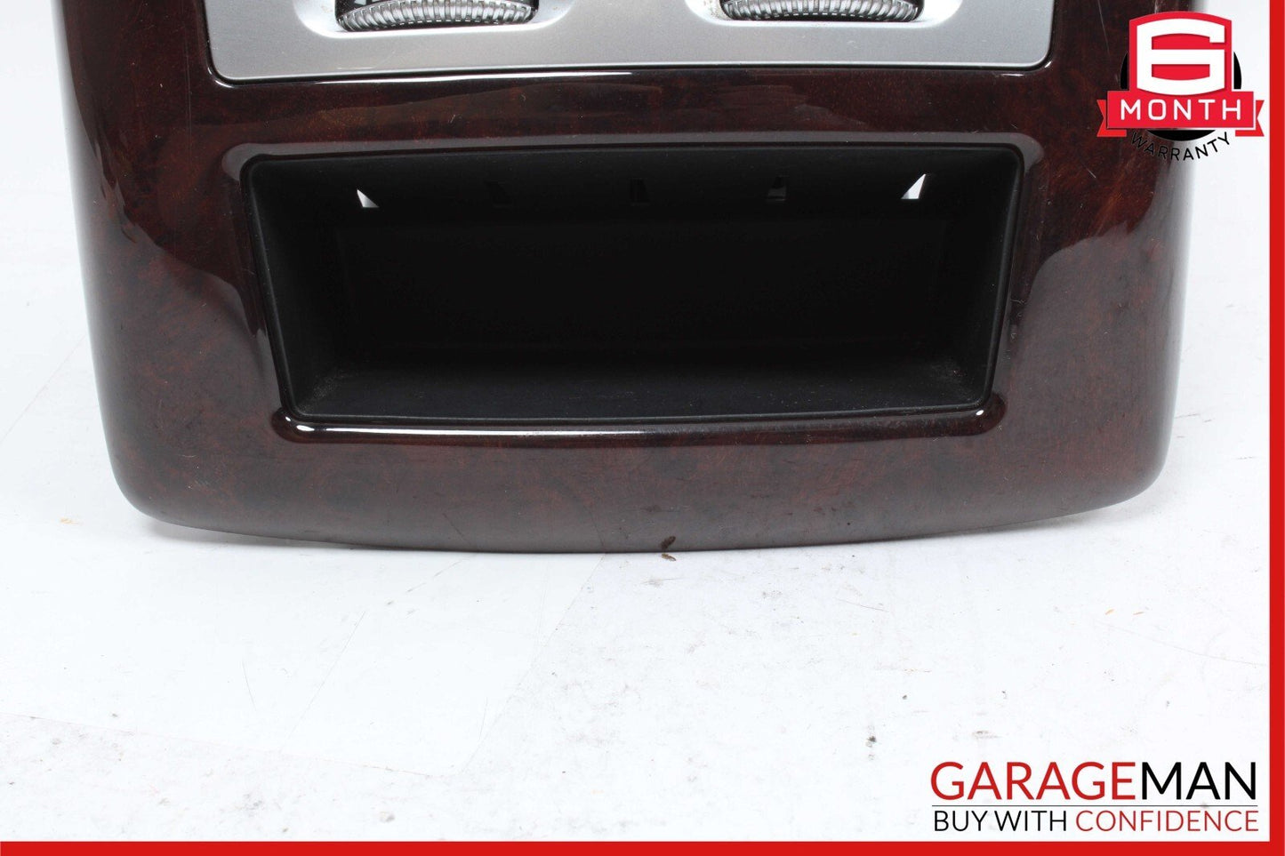 07-13 Mercedes W221 S550 S600 Rear Center Console AC A/C Air Vent Trim Wood