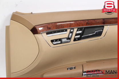 07-09 Mercedes W221 S550 Front Right Side Interior Door Panel Cover Assy Brown