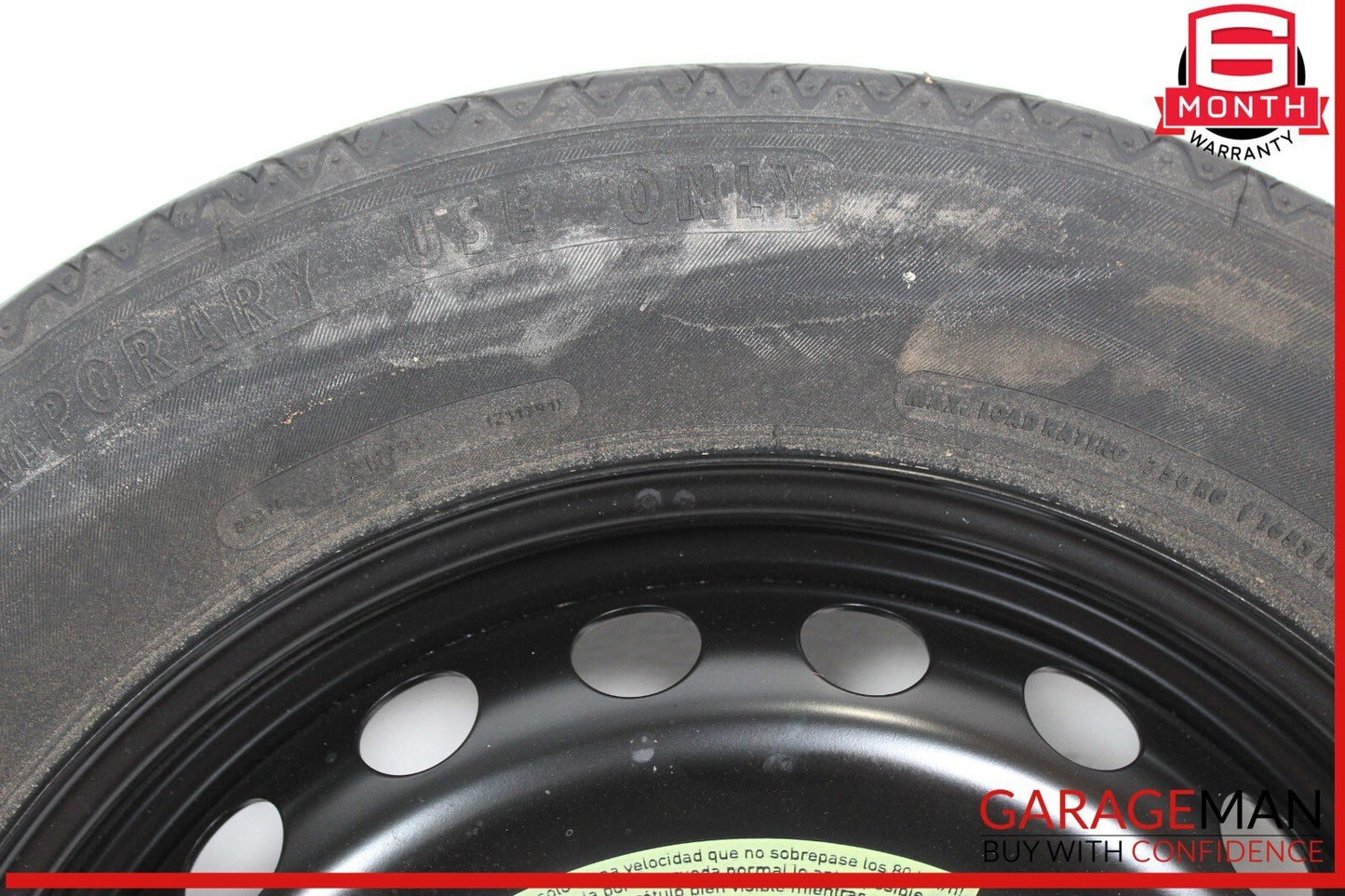 08-14 Mercedes W204 C250 C300 Emergency Spare Tire Donut Wheel Rim 125 90 16"