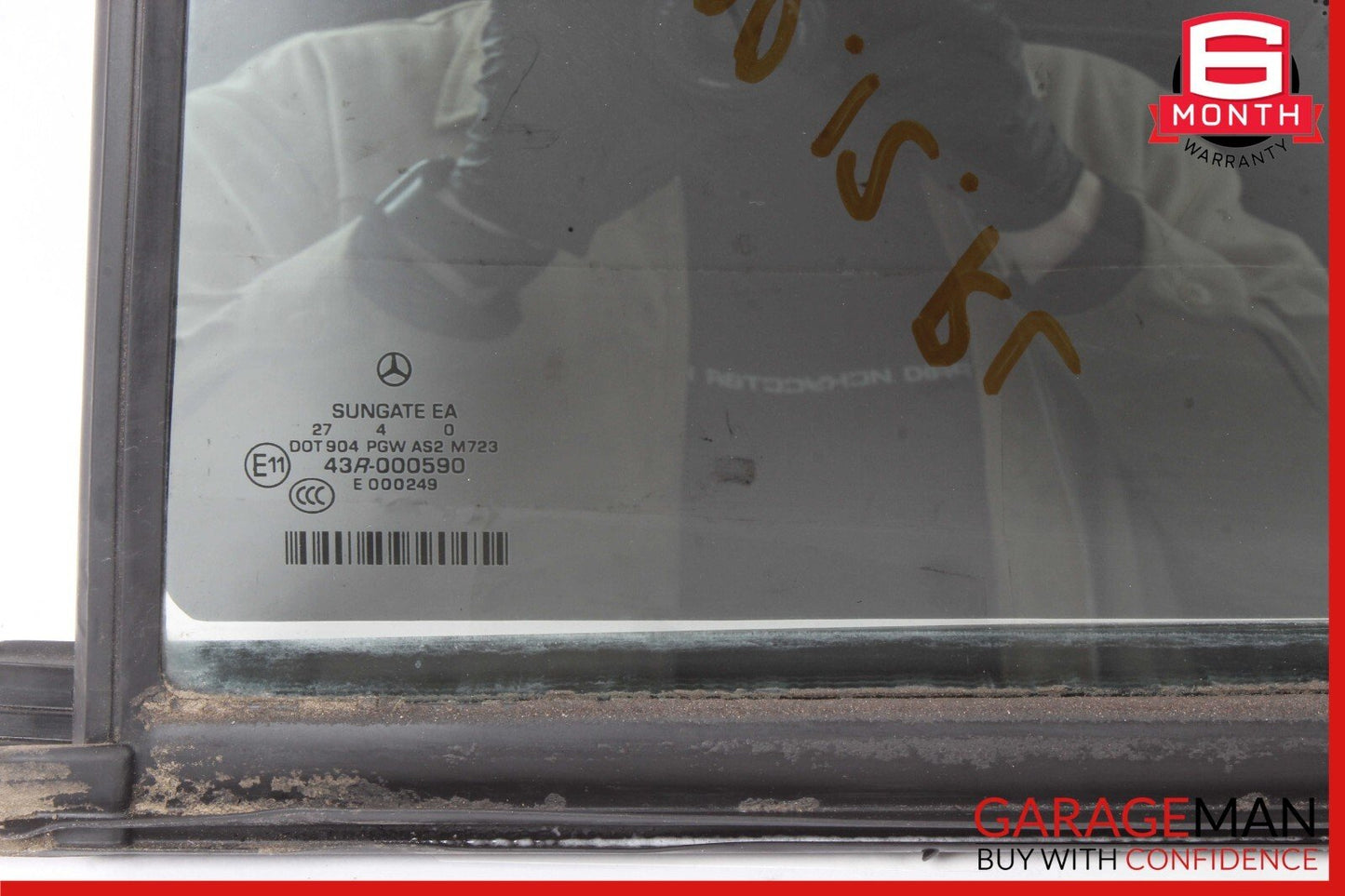 07-13 Mercedes W221 S400 S63 AMG Quarter Window Glass Rear Left Driver Side OEM