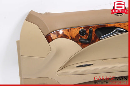 07-09 Mercedes W211 E350 Front Right Interior Door Panel Trim Assembly Brown