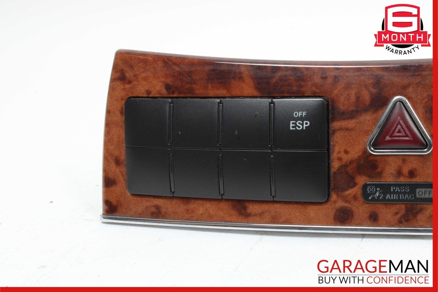 05-09 Mercedes W209 CLK500 CLK350 Center Dashboard Control Switch Control Wood