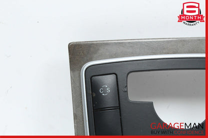 10-13 Mercedes W212 E350 4MATIC E550 Center Console Switch Trim Bezel Wood OEM