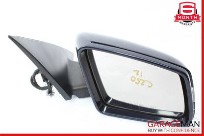 12-14 Mercedes W204 C250 Front Right Side Mirror Rear View Door Cavansite Blue