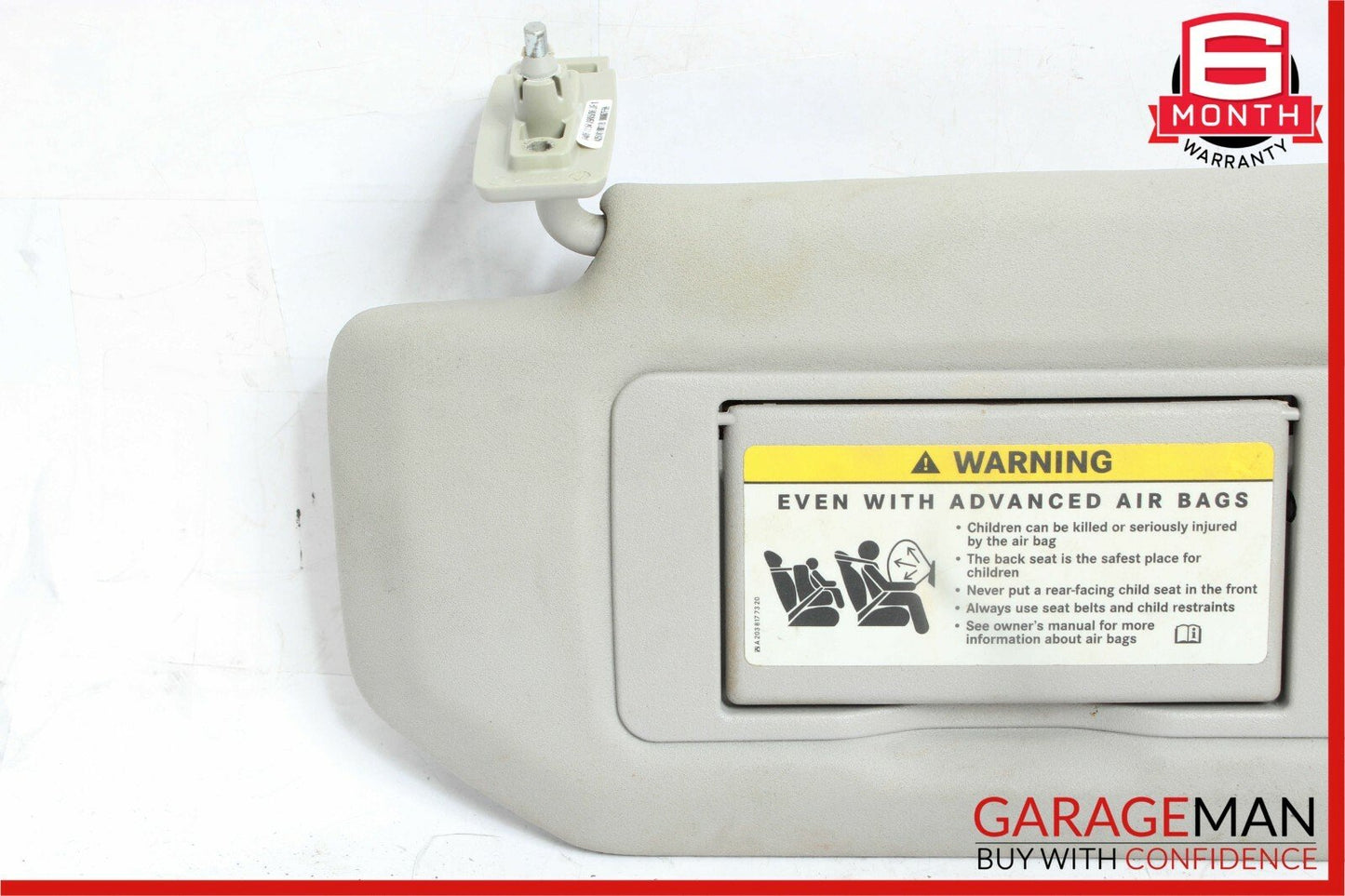 06-10 Mercedes W251 R350 Front Left Driver Side Sunvisor Sun Visor Shade Gray
