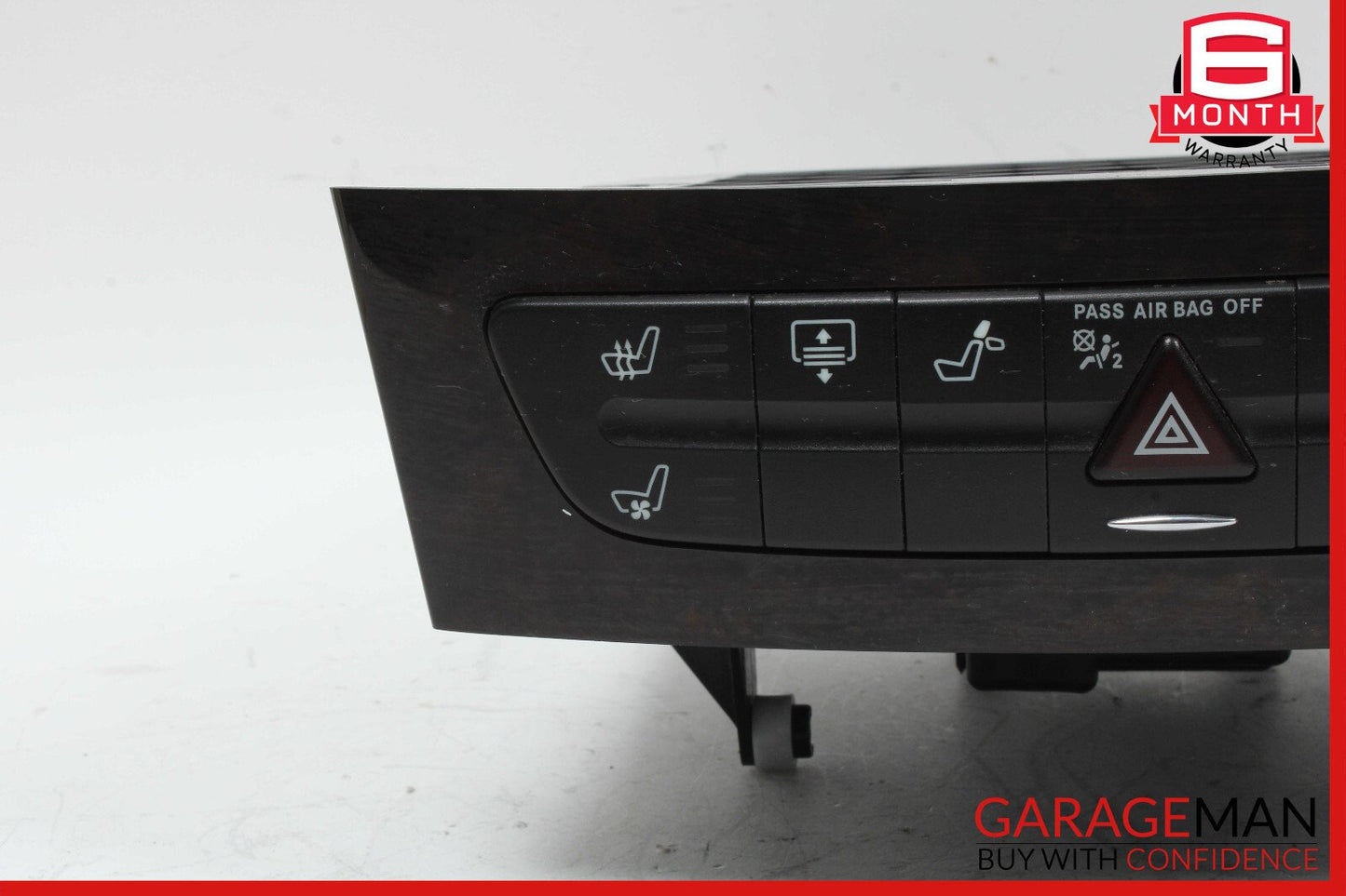 03-09 Mercedes W219 CLS500 Hazard Light Door Lock Control Switch Dark Wood OEM