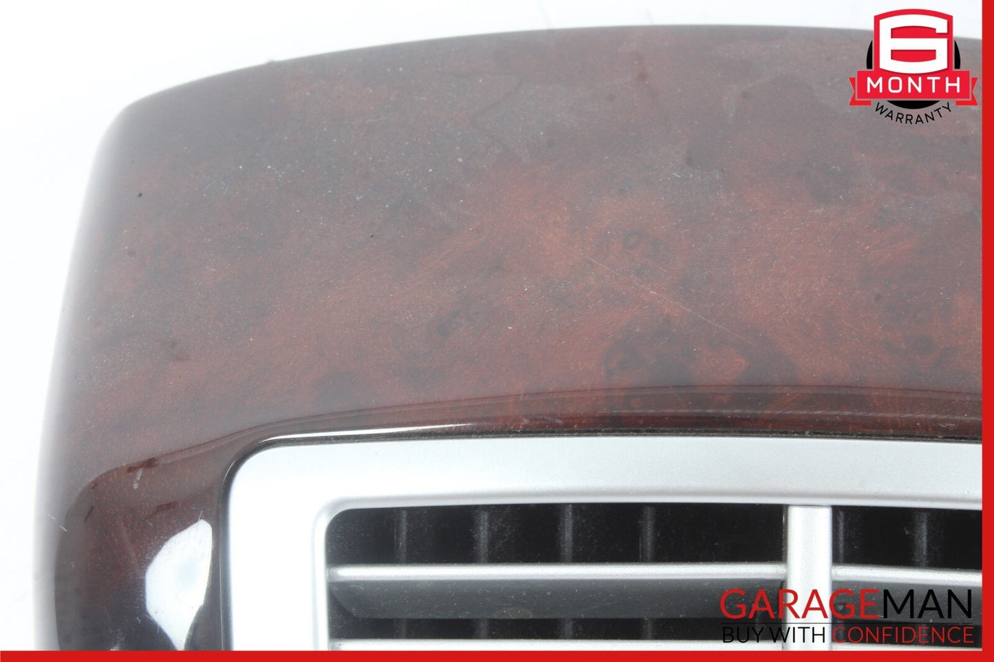 07-13 Mercedes W221 S550 Rear Center Console AC A/C Air Vent Trim Panel Wood OEM