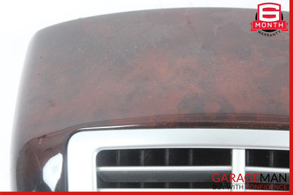 07-13 Mercedes W221 S550 Rear Center Console AC A/C Air Vent Trim Panel Wood OEM
