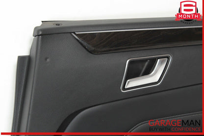 14-16 Mercedes W212 E350 E550 Rear Right Interior Door Panel Leather Black OEM