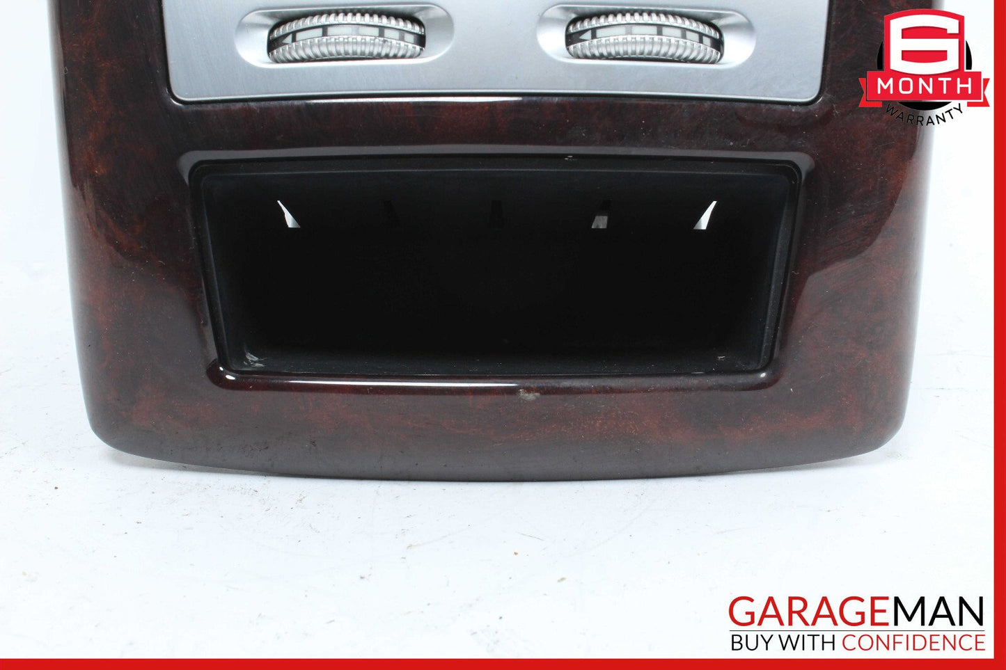 07-13 Mercedes W221 S550 Rear Center Console AC A/C Air Vent Trim Panel Wood