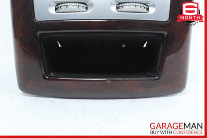07-13 Mercedes W221 S550 Rear Center Console AC A/C Air Vent Trim Panel Wood