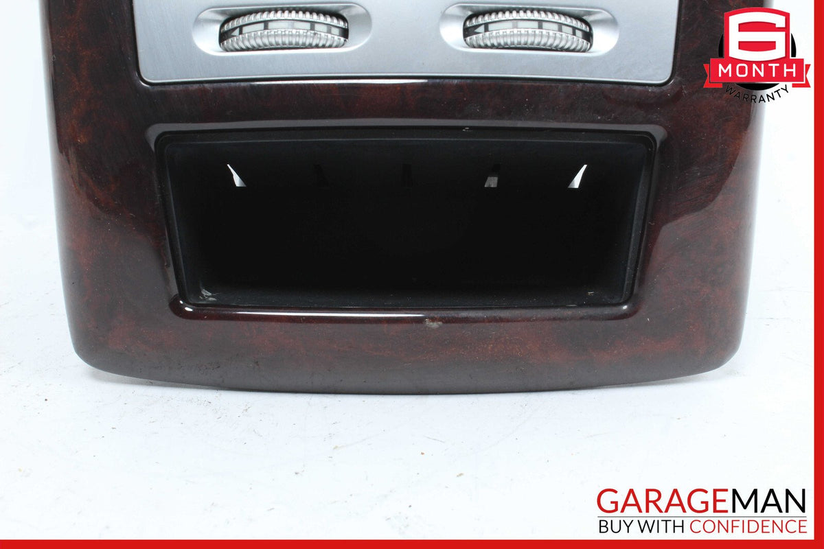 07-13 Mercedes W221 S550 Rear Center Console AC A/C Air Vent Trim Panel Wood