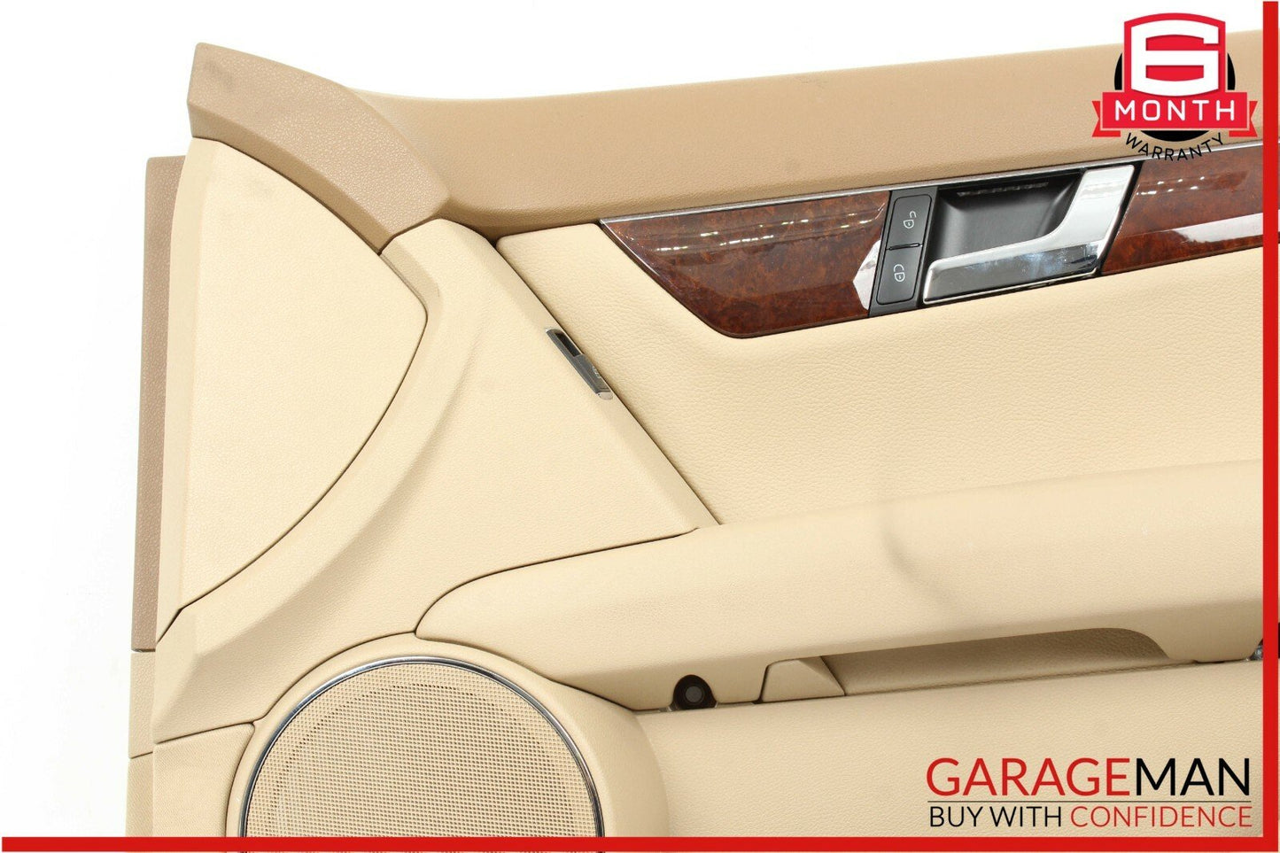 08-14 Mercedes W204 C250 C300 Front Right Side Interior Door Panel Trim Brown