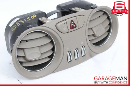 03-06 Mercedes R230 SL500 SL55 AMG Center Dashboard Hazard AC Air Vent Beige OEM