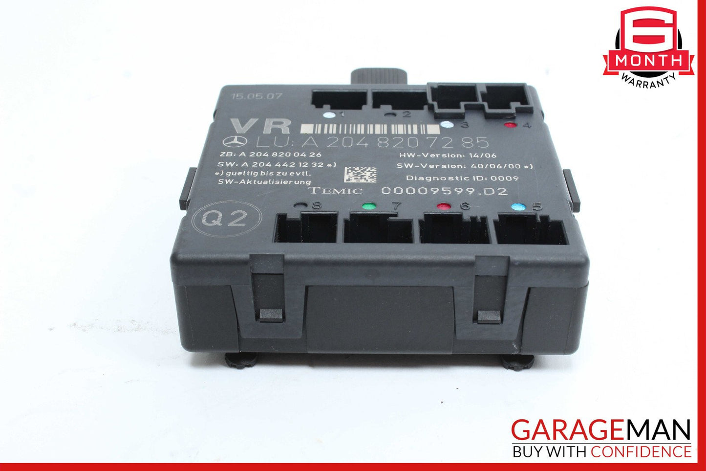 08-14 Mercedes W204 C300 C350 Sedan Front Right Side Door Control Module Unit