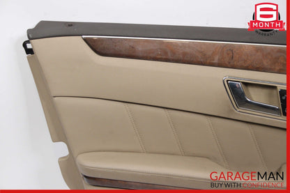 10-13 Mercedes W212 E350 Front Left Side Interior Door Trim Panel Assembly Brown