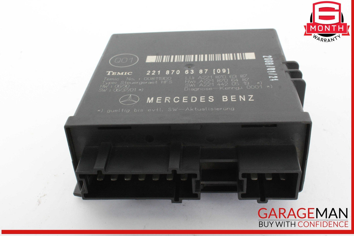 07-09 Mercedes W221 S550 S63 AMG Trunk Release Remote Open Close Module OEM