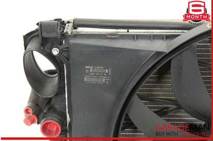 02-06 Mercedes W220 S430 Engine Motor Cooling Fan Shroud w/ Radiator OEM