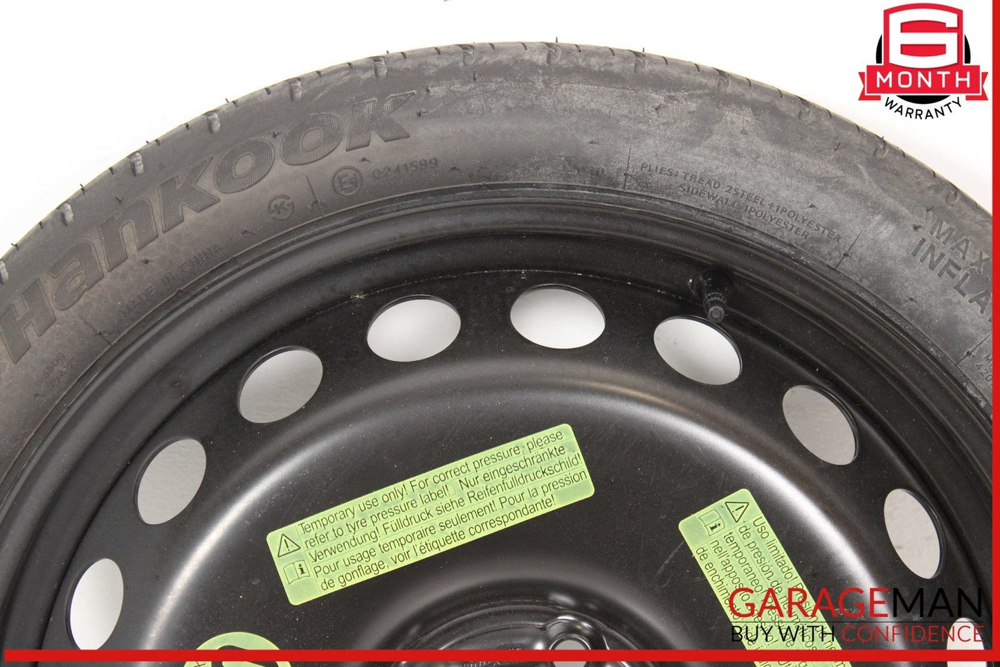 09-16 Audi S4 A4 B8 Spare Tire Wheel Rim  T125/70R19 8K0601027D OEM